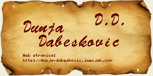 Dunja Dabesković vizit kartica